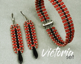 PDF download beaded bracelet and matching earrings