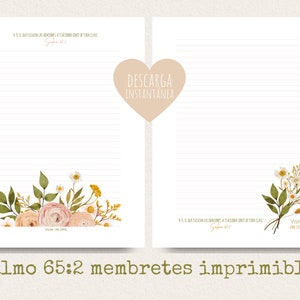 Salmos 65:2 | Papel para escribir cartas JW | Escritura de cartas JW | Testigos de Jehová | JW Imprimible | Membretes | Ramo de Sol