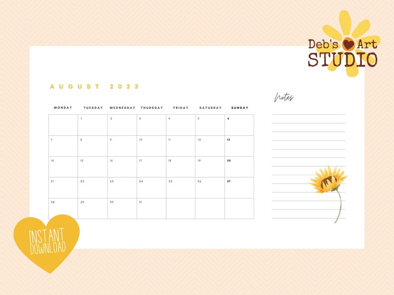 2023 Calendar A3 Wall Calendar Printable Monthly Planner Etsy Australia