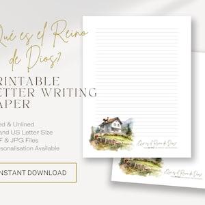 Reino de Dios, Papel para escribir cartas JW / Campaña especial / Español / JW Imprimible / Paisaje de montaña