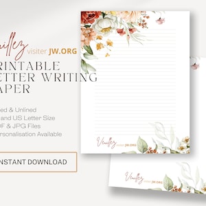 Visita jw.org, Plantilla para escribir cartas Testigos de Jehová Francés Membretes de TJ / Bright Botanicals