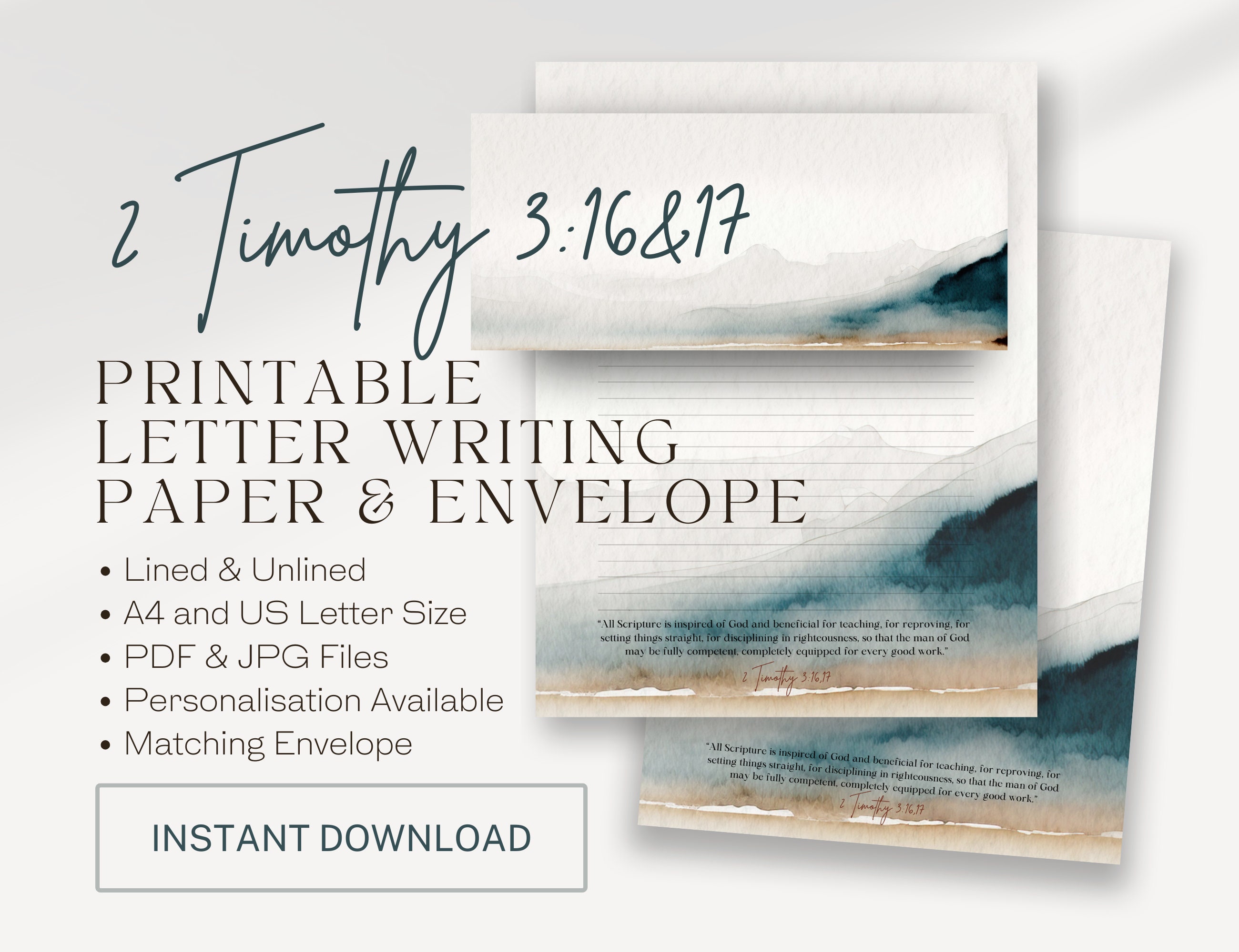 2 Timothy 3:16,17, JW Letter Writing Paper | Printable Letterhead ...