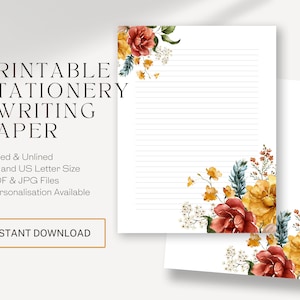 Papel con membrete imprimible para escribir cartas Ideas de regalos para testigos de Jehová Redacción de cartas para testigos de Jehová / Ramo holandés