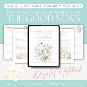 2025 Circuit Assembly Notebook Digital Behave in a Manner Worthy of the Good News JW Printable Assembly Notebook Jehovah's Witnesses Spring