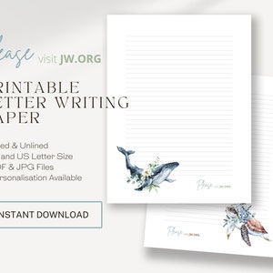 Visite jw.org, JW Letter Writing | Testemunhas de Jeová | Papéis timbrados | Flora da Fauna Oceânica