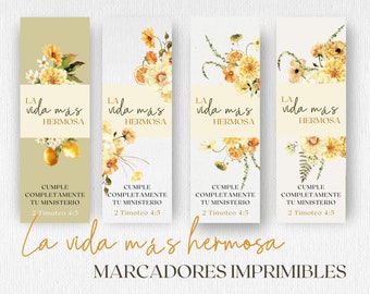 Lemon Boho Floral Bookmark: Spanish JW Gifts (Digital Download)