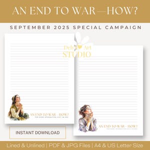 JW Letter Writing An End to War - How Special Campaign Letter Writing Paper