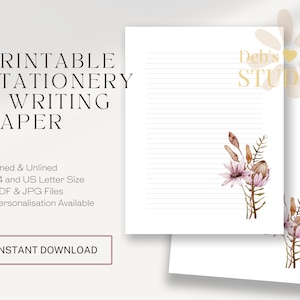 Papel de escritura de cartas JW / JW imprimible / Membretes / Impresión botánica