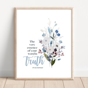 Texte de l’année JW 2023 | Psaume 119:116 | Cadeau JW | Art mural de versets bibliques imprimables | Témoins de Jéhovah | Cadeau pionnier | Fleurs d'hiver des Hamptons