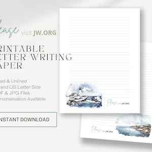 Visite jw.org, Escritura de cartas de JW / Testigos de Jehová / Membretes / Faro, Paisajes oceánicos