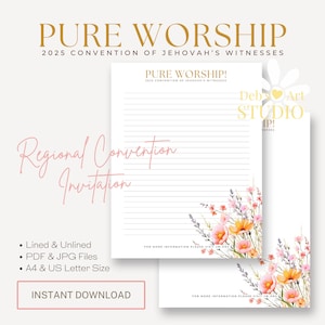 Convención de Adoración Pura, Cartas a los Testigos de Jehová / Testigos de Jehová / Convención de los Testigos de Jehová 2025 / Flores silvestres de durazno