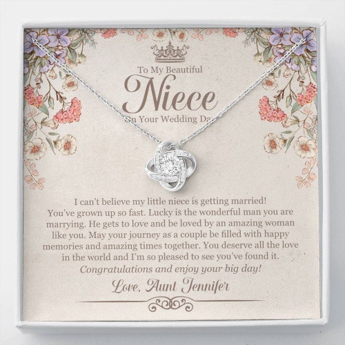 Niece Wedding Day Gift Bride Gift From Niece Necklace Niece Etsy