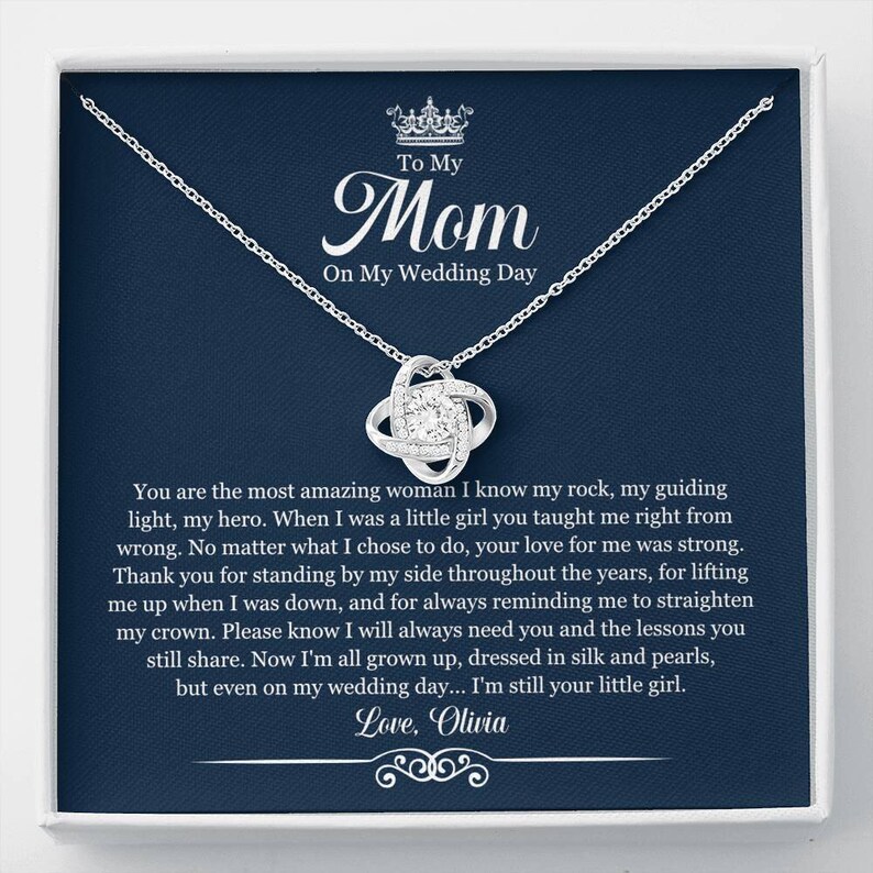 To My Mom on My Wedding Day From Daughter Mother of the Etsy