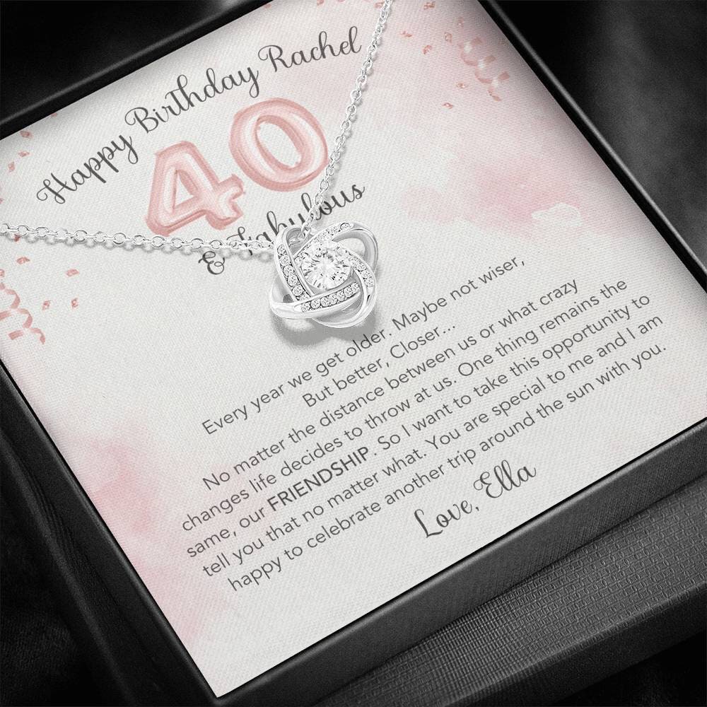 40th Birthday Gift for Best Friend 40th Birthday Necklace For | Etsy
