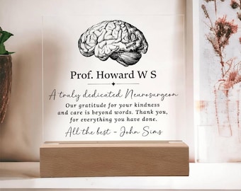 Personalized Neurosurgeon Gift, Neuro Nurse, Neurology Retirement Anatomy Brain Gift, Neuroscience Graduation Gift