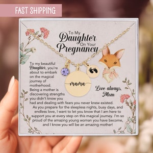 Pregnant Daughter Gift, Mama Necklace Daughter Pregnancy Gift, Baby Shower Gift, Pregnant Daughter Gifts From Mom Mothers Day Pregnancy Gift