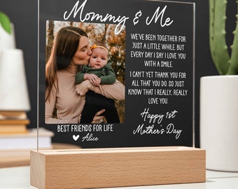 First Mothers Day Acrylic Photo Frame, 1st Mother's Day Gift from Baby, Our First Mothers Day Together, Personalized First Mother's Day 2024