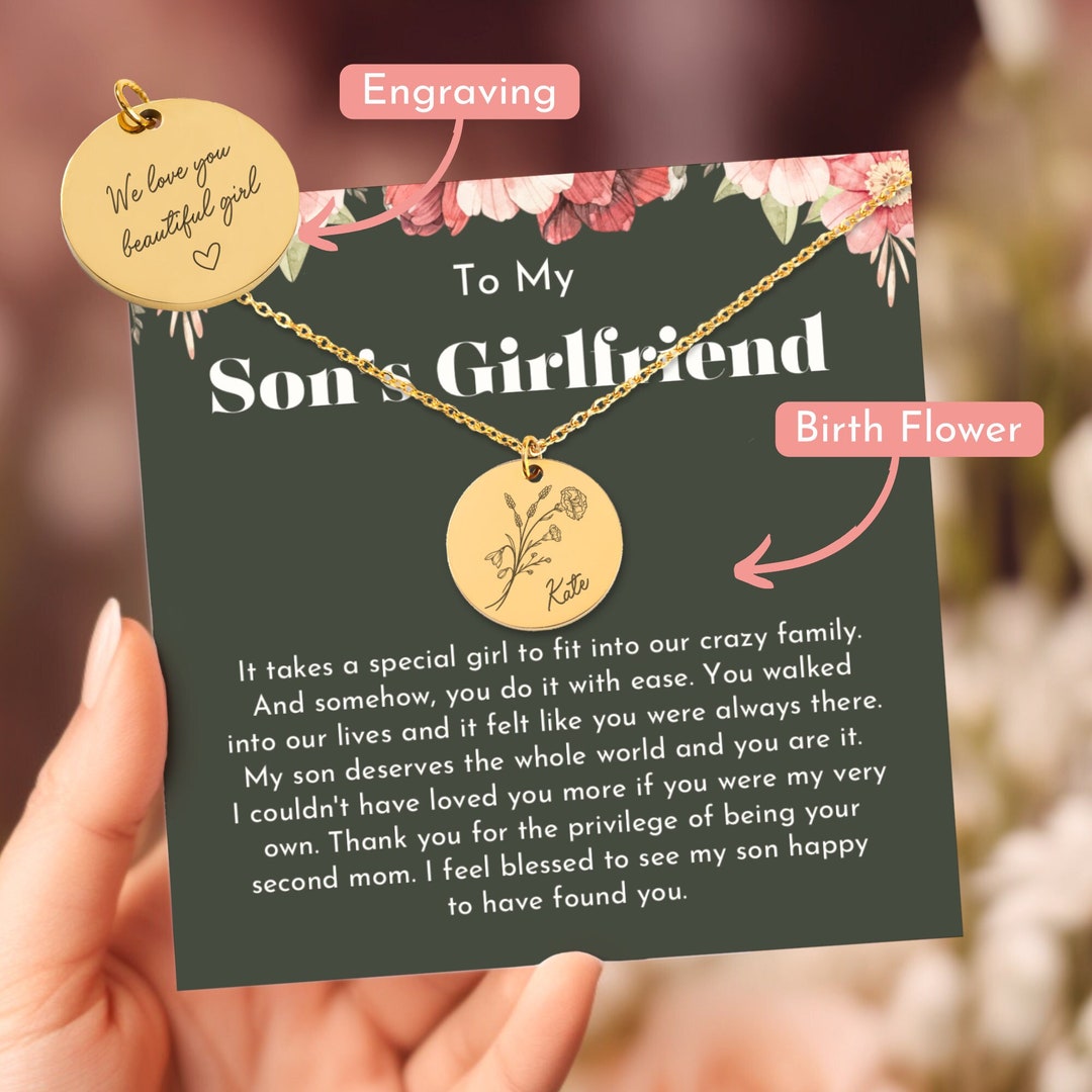 To My Sons Girlfriend Necklace, Son's Girlfriend Christmas Gift, Sons