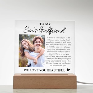 To My Son’s Girlfriend Acrylic Photo Frame, Son's Girlfriend Christmas