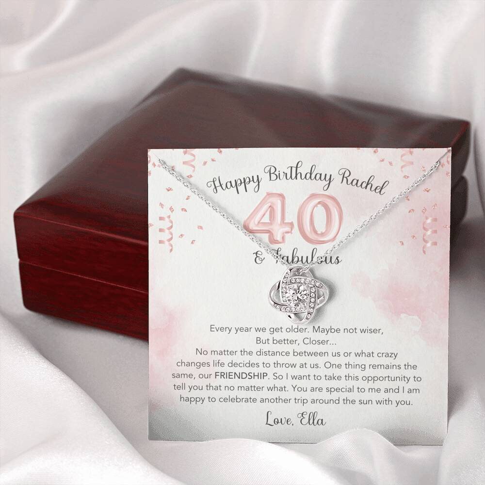 40th Birthday Gift for Best Friend 40th Birthday Necklace For | Etsy
