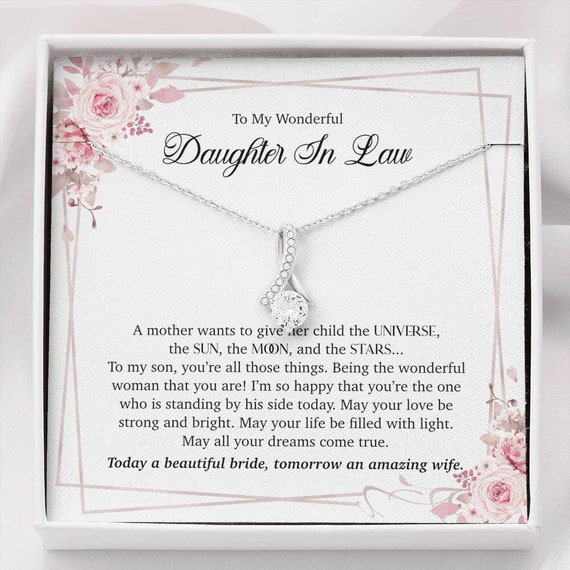 Daughter In Law Wedding Day Gift Wedding Day Necklace Etsy