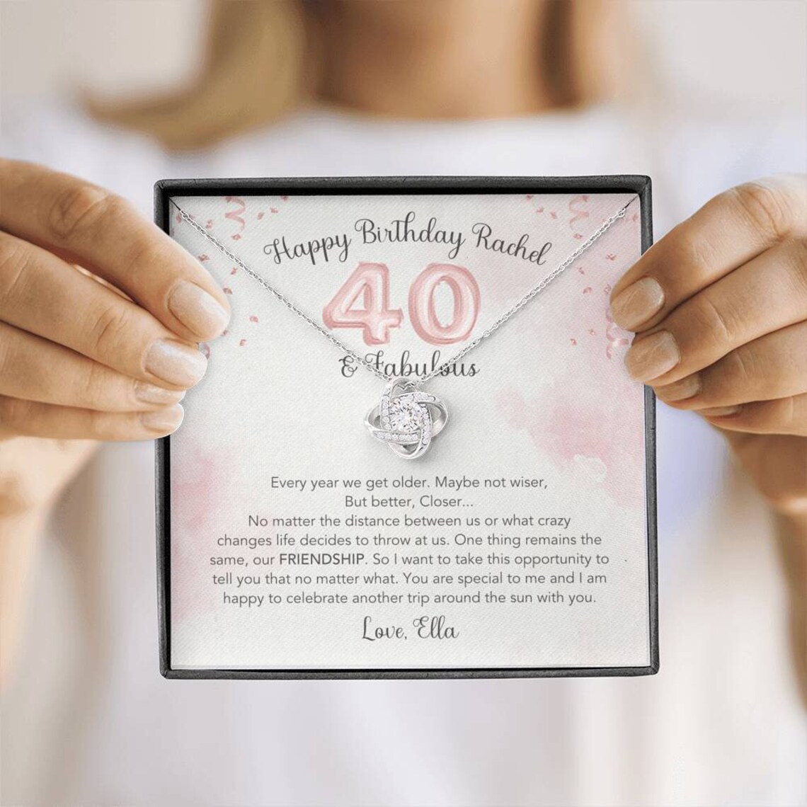 40th Birthday Gift for Best Friend 40th Birthday Necklace For | Etsy