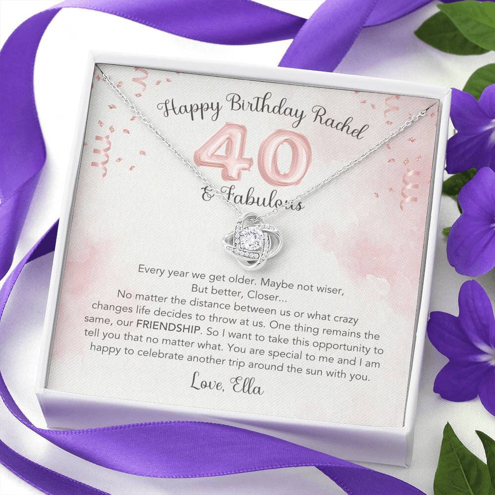 40th Birthday Gift for Best Friend 40th Birthday Necklace For | Etsy