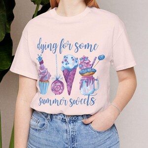 Ice Cream Shirt Jolly Shirt Ice Cream Shirt Sweety Shirt Colorful Ice Cream Tee Ice Cream Party Shirt Summer Vacation Shirt Girly Fashion