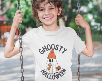 Ghostly Halloween T-shirt, Kids Tee, Toddler Costume, Ghost Shirt, Fun Fall Apparel, Halloween Gift
