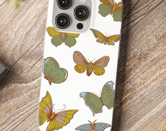 Butterfly Phone Case Cute Phone Case Butterfly Aesthetic Spring Girly Phone Cover iPhone Pro Max Gifts For Her Case for Samsung pastel color