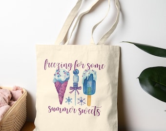 ijsshirt Jolly tote Ice Cream Shirt Sweety bag Kleurrijke ijsvakantietas Ice Cream Party Zomervakantie Shirt Girly fashion