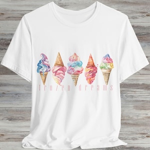 Ice Cream shirt Jolly Shirt Ice Cream Shirt Sweety Shirt Colorful ice cream Tee Ice Cream Party Shirt Summer Vacation Shirt Girly fashion