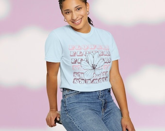 Camiseta con estampado floral estético, estilo retro, estilo vintage, para mujer, bonita camiseta de verano, regalo para amantes de la naturaleza.