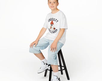 Kids Halloween Ghost Tee, Fun Halloween Shirt, Cute Kids Costume Top, Ghost Graphic Tee, Spooky Season Apparel