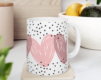 Valentines day gift mug gift for coffee lovers gift for her gift for girlfriend cute gift for him tea lovers gift cup cute heart mug