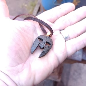 Spartan Greece warrior helmet necklace pendant