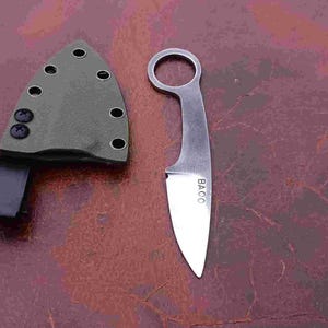 Ring Handmade EDC Knife – N690 Utility Blade with Kydex Sheath Custom Pocket Knife