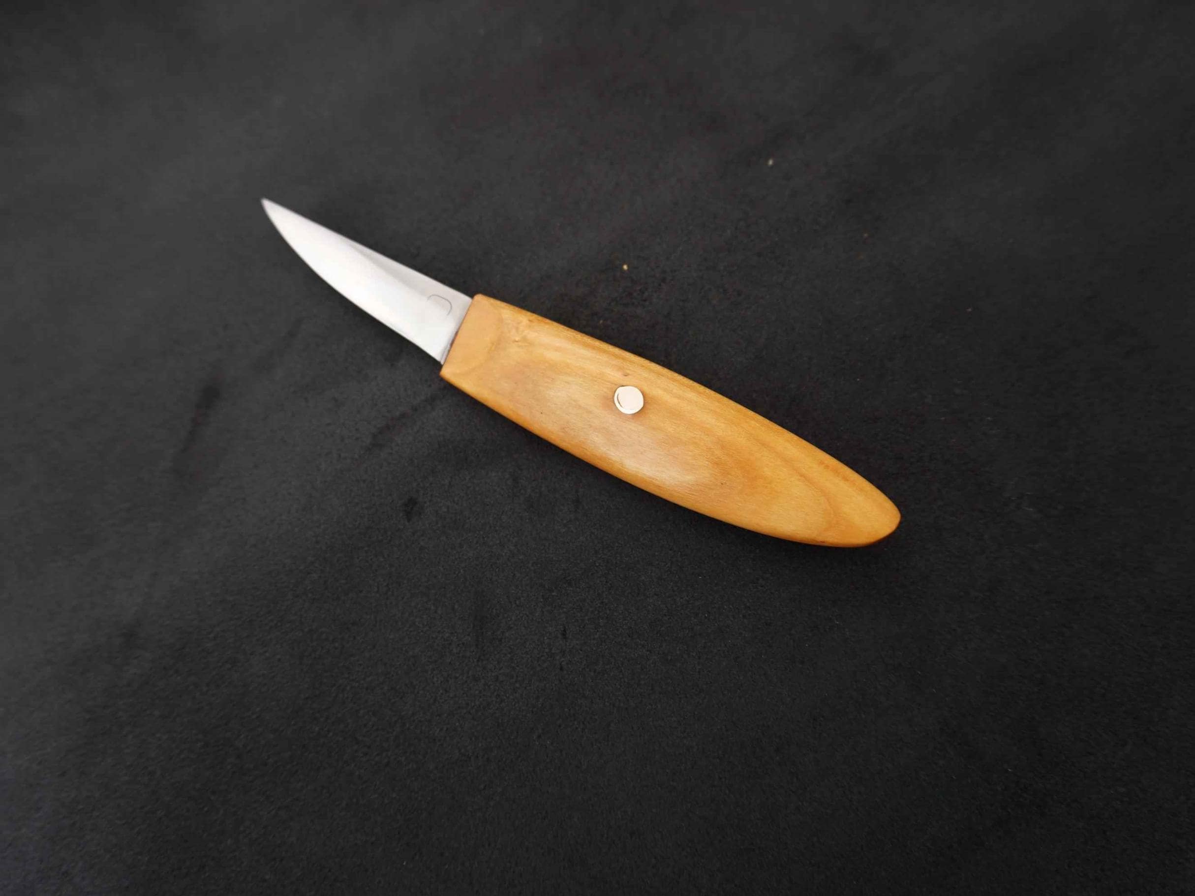 Handmade 52100 Carbon Steel Whittling Knife: Plum Wood Handle