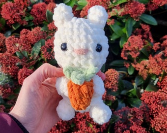 Bunny with Carrot Crochet Plushie/ Easter Bunny