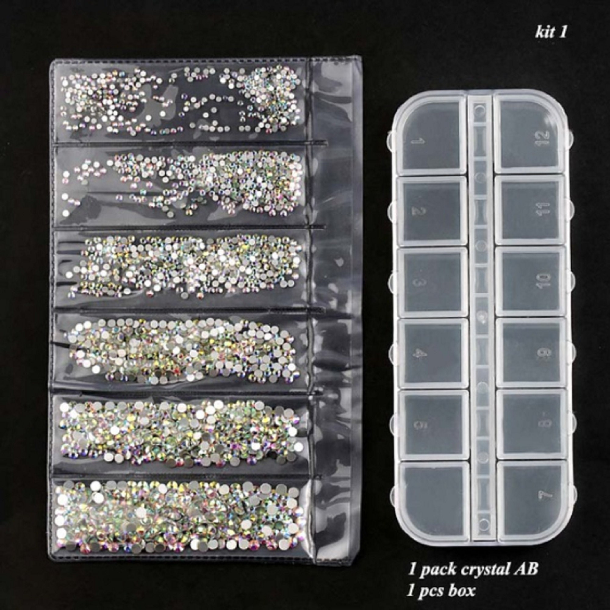 1 Box Multi-size Glass Nail Rhinestones For Nails Art | Etsy