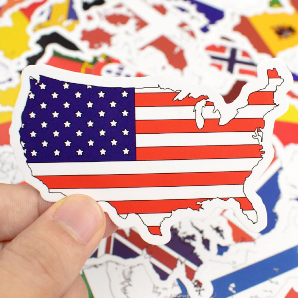 50pcs National Flags Stickers Countries Map Travel Sticker for Etsy