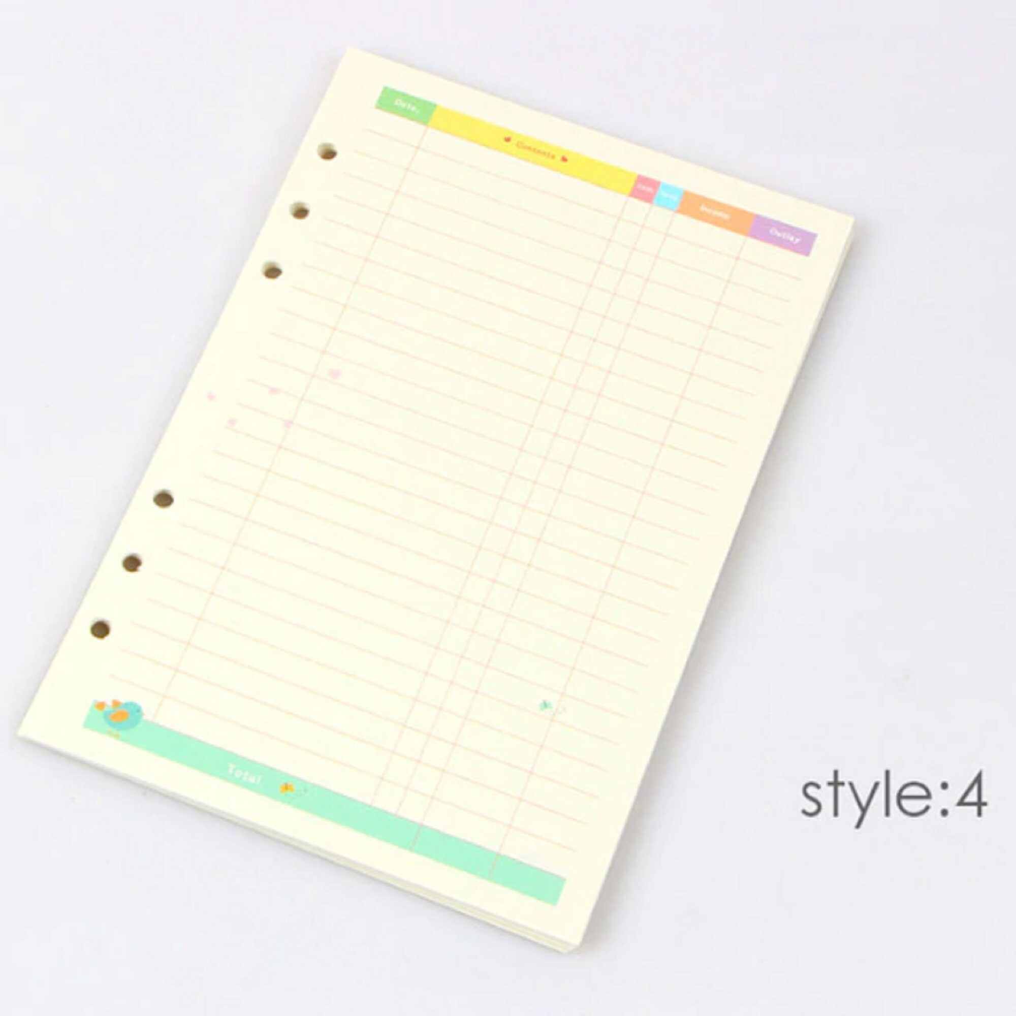 Planner filler papers A5/A6 inner pages spiral refill Etsy