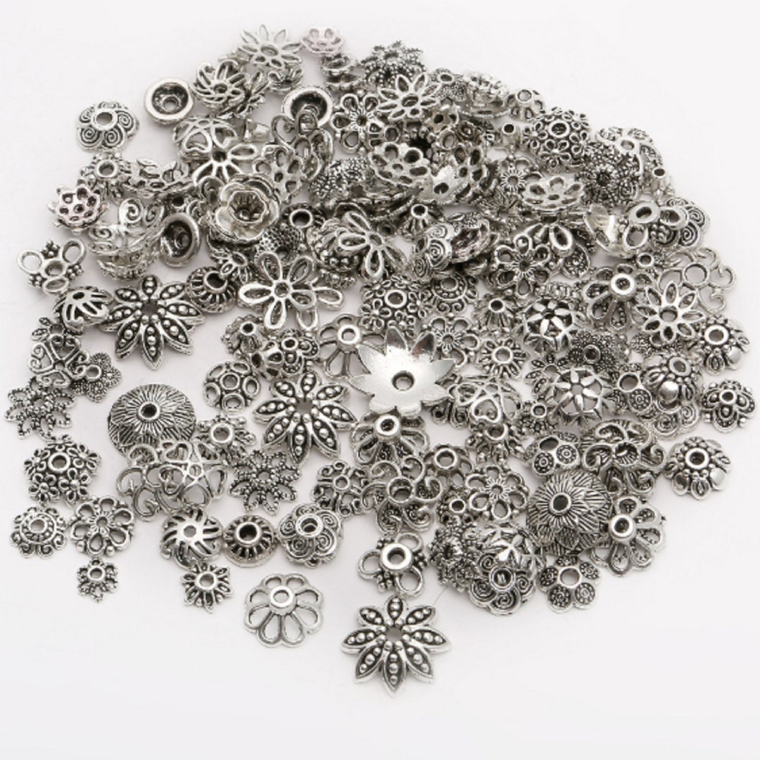 150pcs/lots Metal Flower Spacer Beads Cup Mix Size 4mm-15mm - Etsy