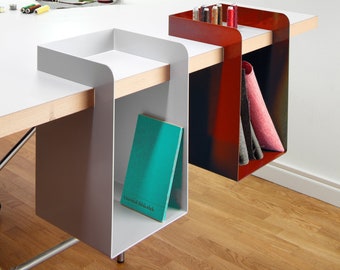 Desk storage, hanging system, furniture, design object, ele.Box, wall shelf office accessory (2,9cm or 3,5cm slot width)