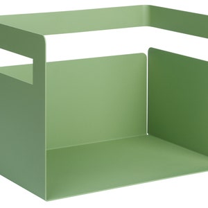 Accessoire de maison, bureau, meuble, élément d'étagère, élégant. Coffret, plateau de bureau, accessoires de table, aide, astucieusement rangés blassgrün