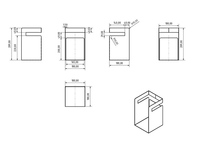 Kantoor & bureauopberger, ophangsysteem, meubel, designobject, ele.Box, wandplank kantooraccessoire afbeelding 10