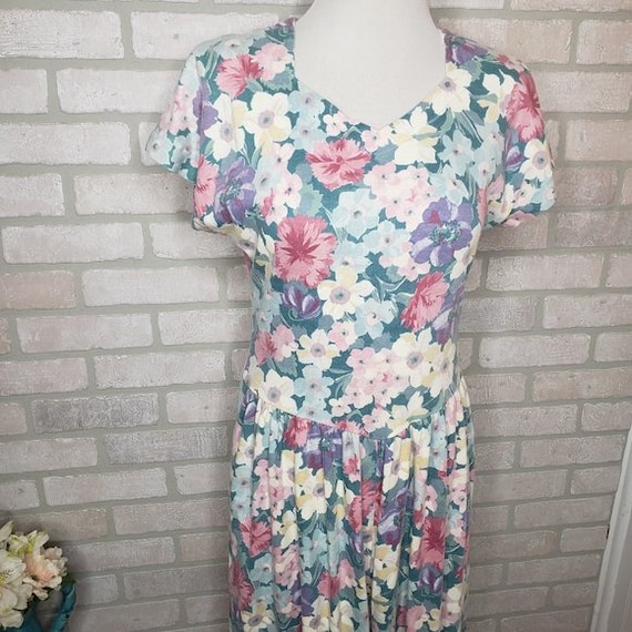 Vintage Lanz Floral Cotton Pocket Dress
