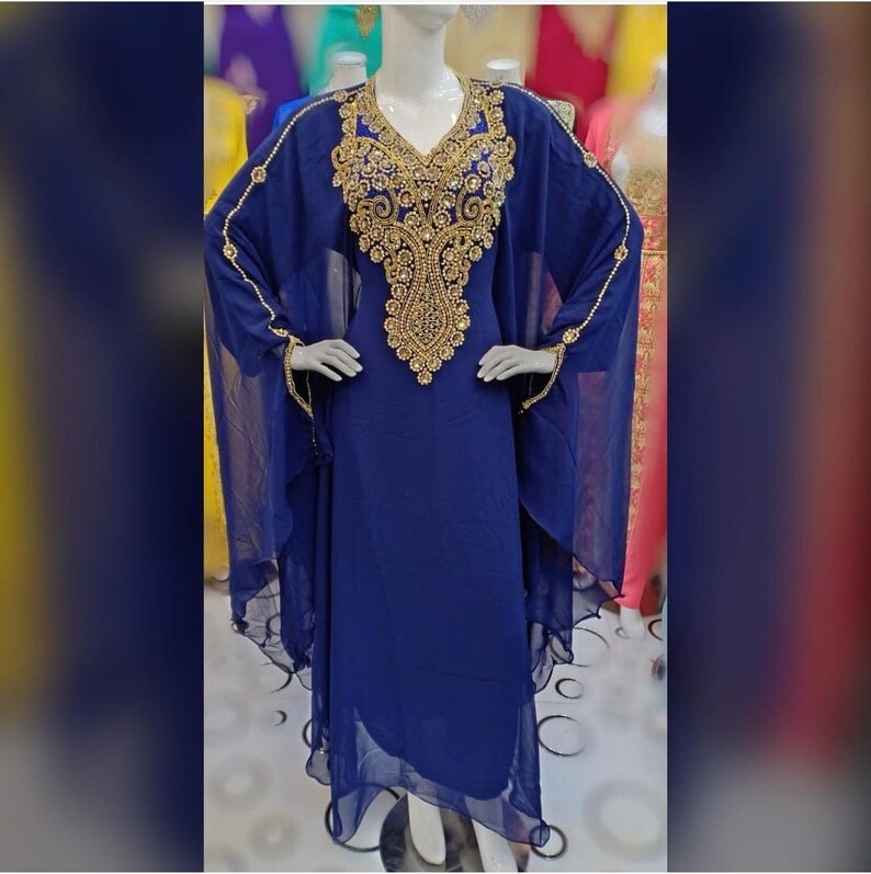 Sale ! Dubai Moroccan African Fashion Attire Bridesmaid Abaya Long Maxi Formal Beaded Party Werar Kaftan Abaya for Women /& Girls Dress