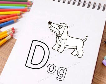 Letter D Coloring You Ll Enjoy Etsy