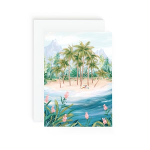 Cartão de viagem Wanderlust | Cartão de felicitações Bon Voyage | Cartão Safe Travels | Presentes praianos | Presentes exclusivos para ela | Cartão de aniversário | Cartão para ela